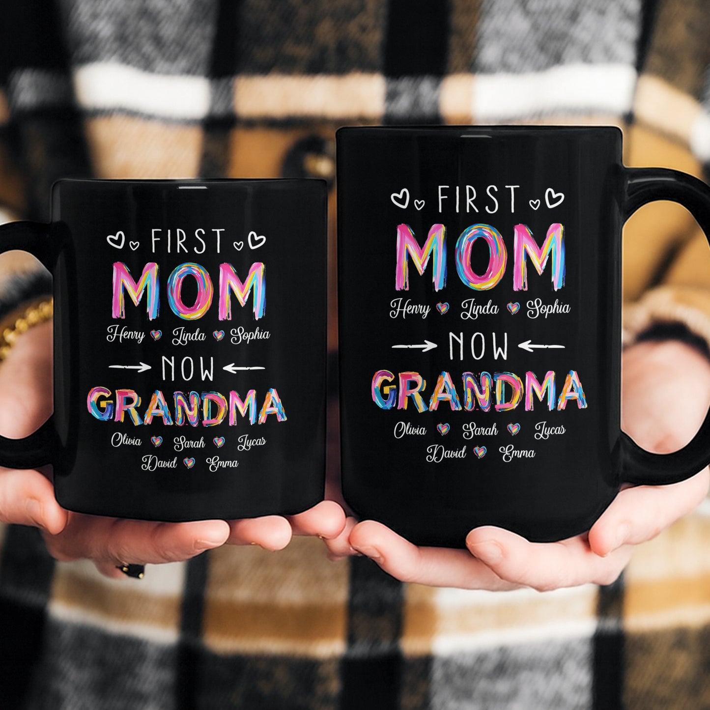 Frist-Mom-Now-Grandma-Brushstroke-Personalized-Mug-4