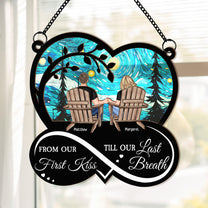 From Our First Kiss Heart Infinity - Personalized Window Hanging Suncatcher Ornament