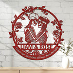 From Our First Kiss Till Our Last Breath - Anniversary Gift For Couples - Personalized Metal Sign