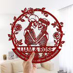 From Our First Kiss Till Our Last Breath - Anniversary Gift For Couples - Personalized Metal Sign