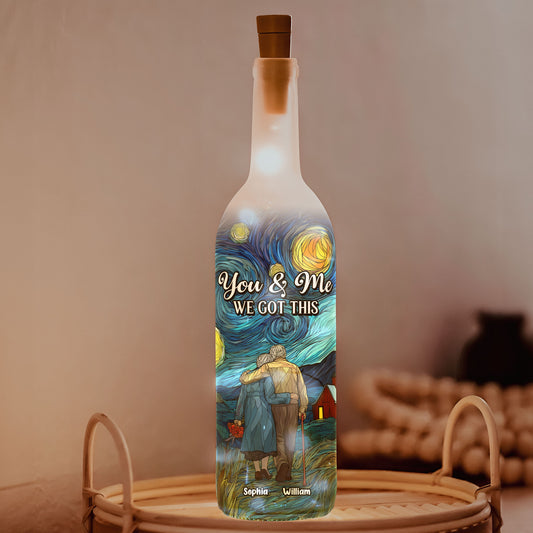 You & Me We Got This Starry Night Anniversary Gifts - Personalized Bottle Lamp