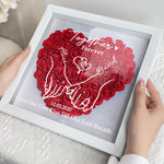 From Our First Kiss Till Our Last Breath - Personalized Flower Shadow Box With LED Light