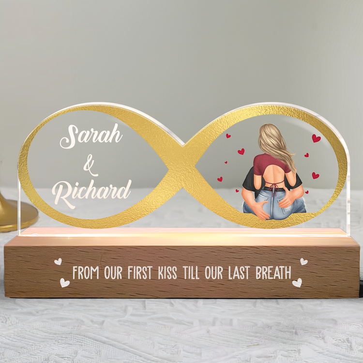 From Our First Kiss Till Our Last Breath - Personalized LED Night Light