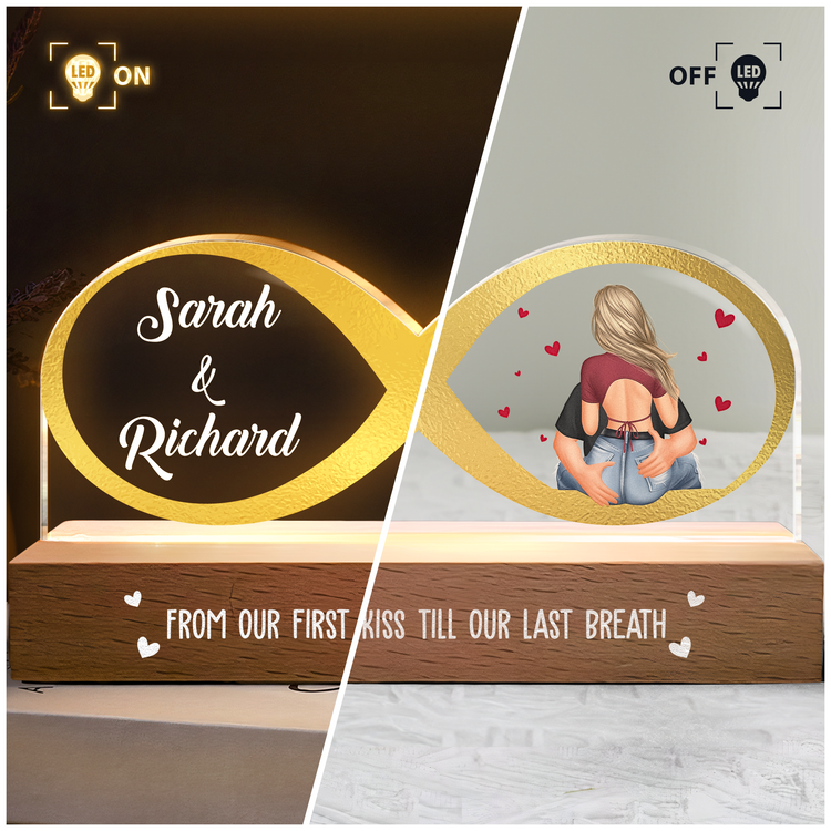 From Our First Kiss Till Our Last Breath - Personalized LED Night Light