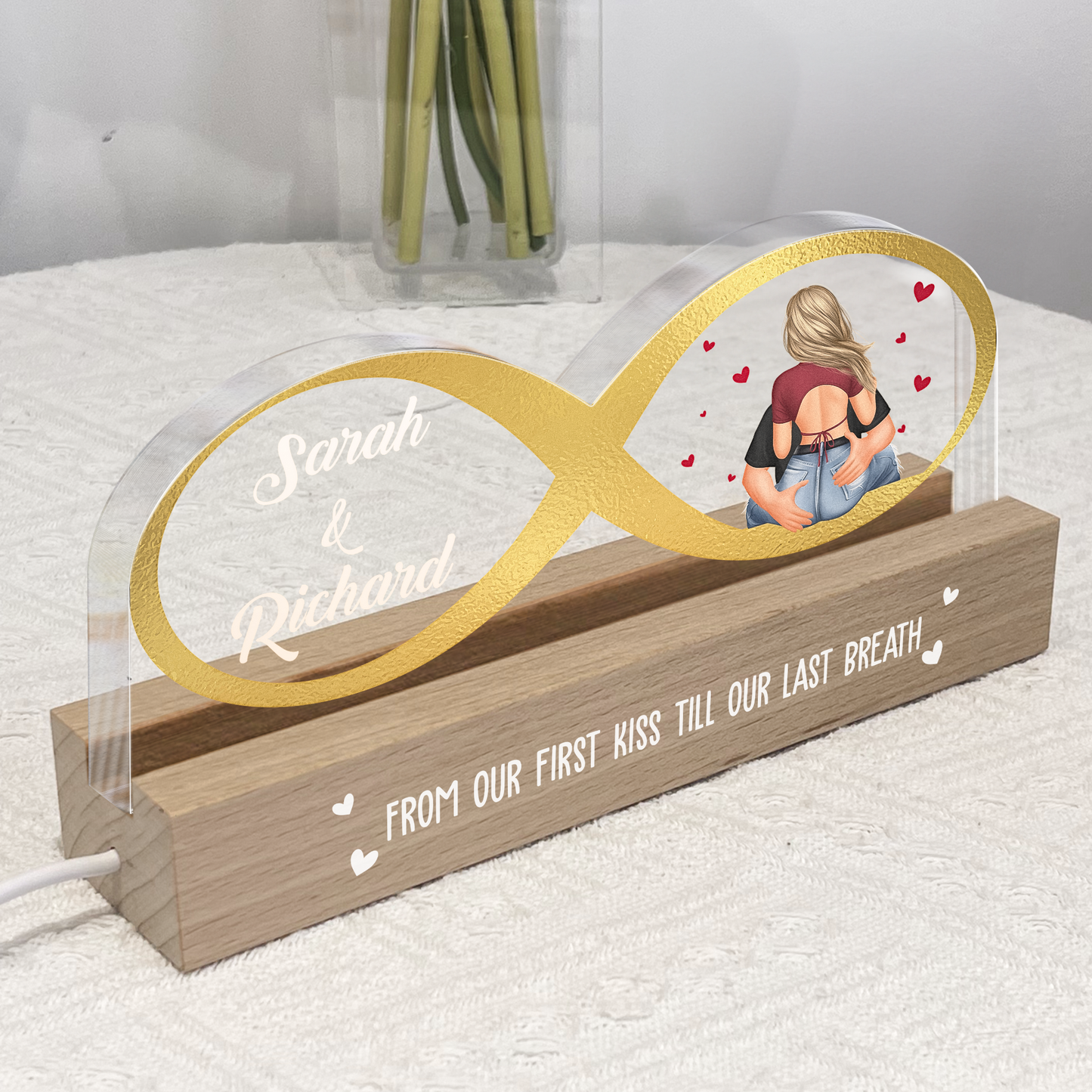 From Our First Kiss Till Our Last Breath - Personalized LED Night Light