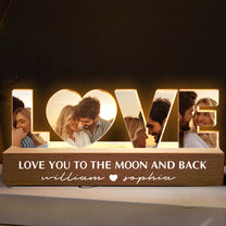 Love You To The Moon And Back - Personalized Photo LED Night Light