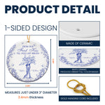 From Our First Kiss Till Our Last Breath Toile De Jouy - Personalized Ceramic Ornament