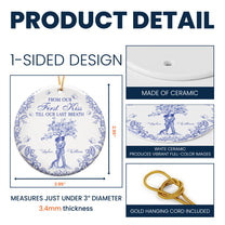 From Our First Kiss Till Our Last Breath Toile De Jouy - Personalized Ceramic Ornament