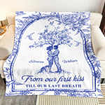 From Our First Kiss Till Our Last Breath Tree Of Love Toile De Jouy - Personalized Blanket