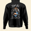 From The First Kiss Till The Last Breath - Personalized Matching Couple Back Printed Hoodies