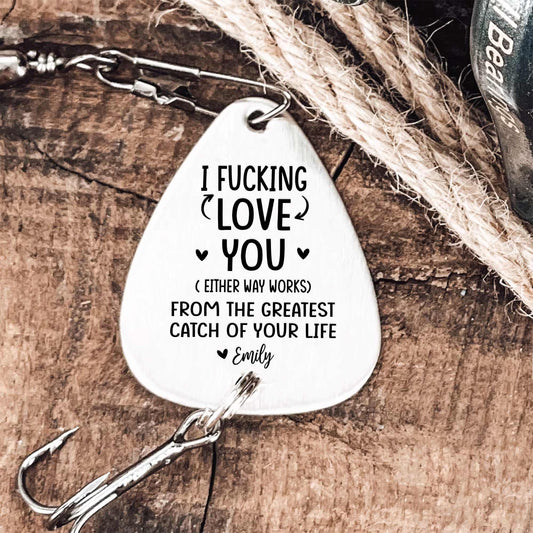 From The Greatest Catch Of Your Life - Personalized Fishing Lure Keychain