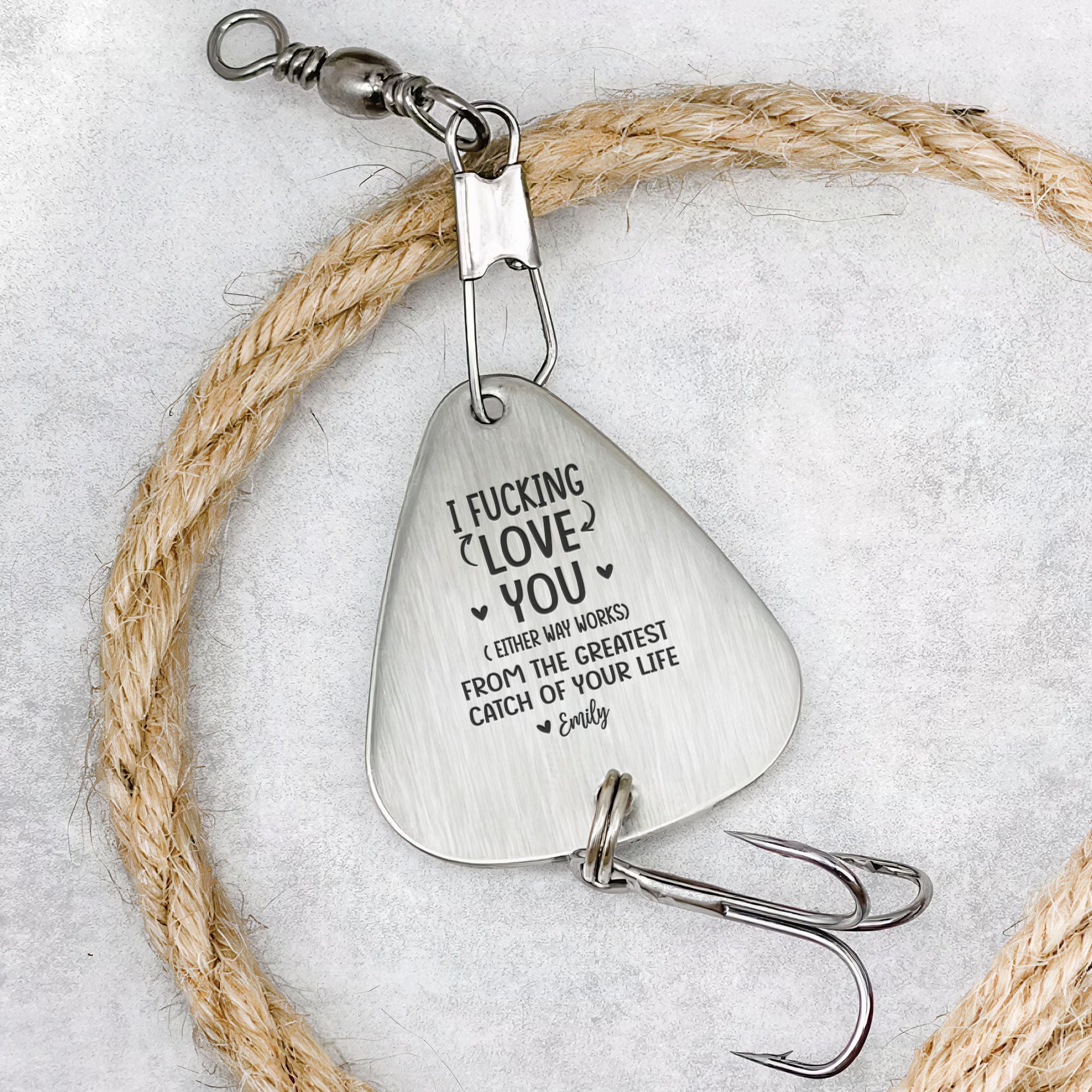 From The Greatest Catch Of Your Life - Personalized Fishing Lure Keychain
