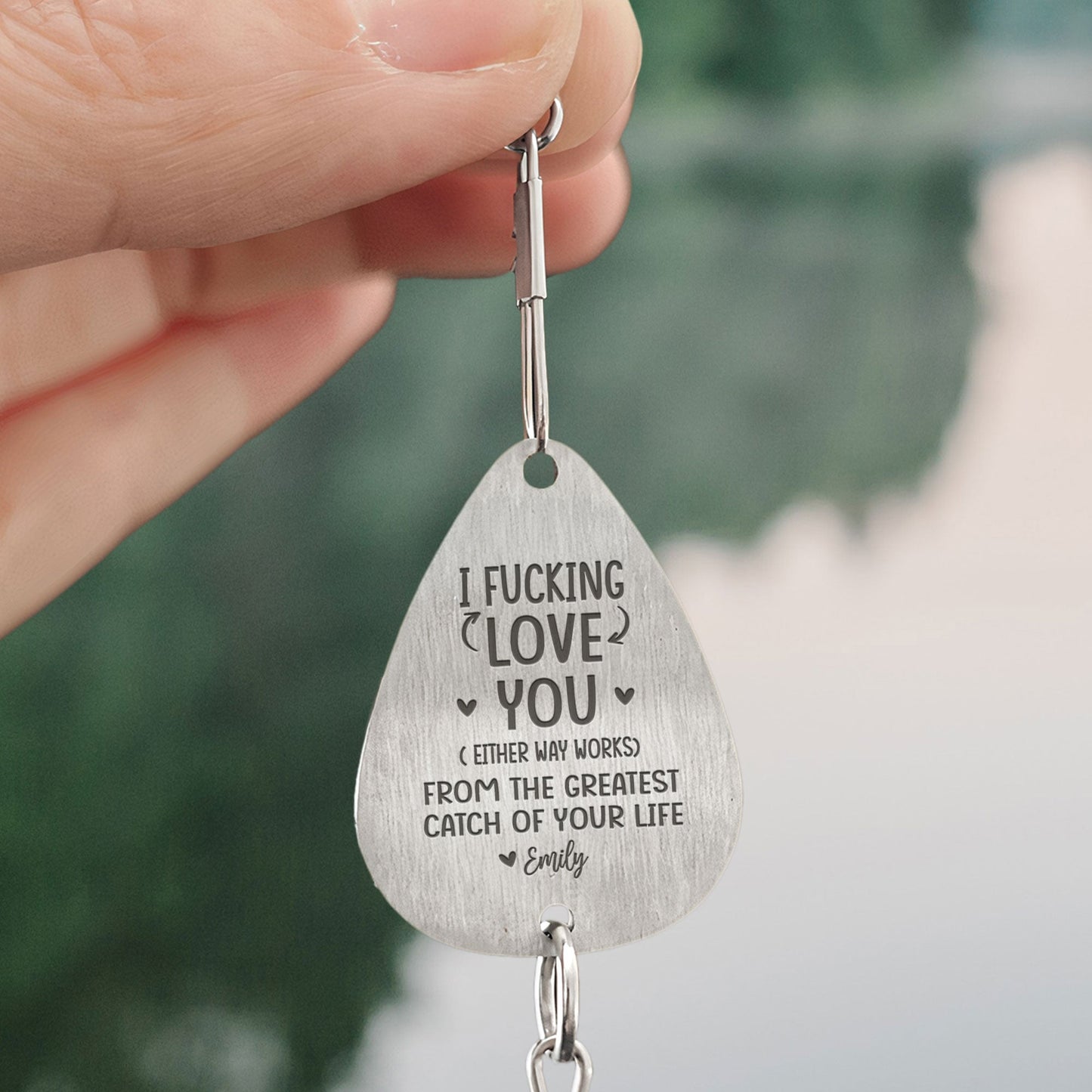 From The Greatest Catch Of Your Life - Personalized Fishing Lure Keychain