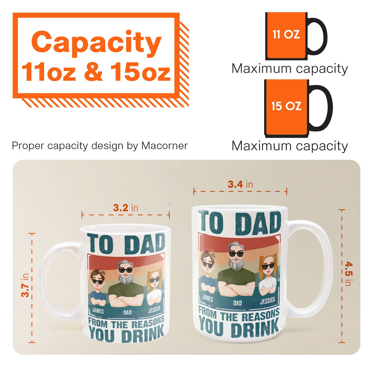 From The Reasons You Drink Father's Day Gift - Personalized Mug