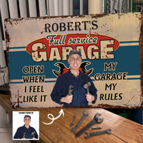 Full Service Garage - Personalized Metal Photo Sign