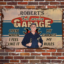 Full Service Garage - Personalized Metal Photo Sign