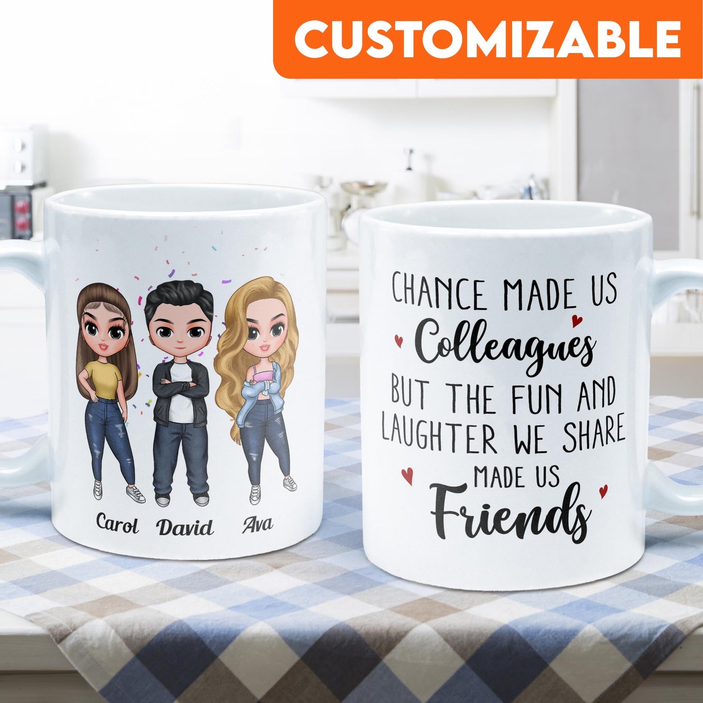 Fun & Laughter We Share Made Us Friends - Personalized Mug - Birthday, Christmas Gift For Colleagues