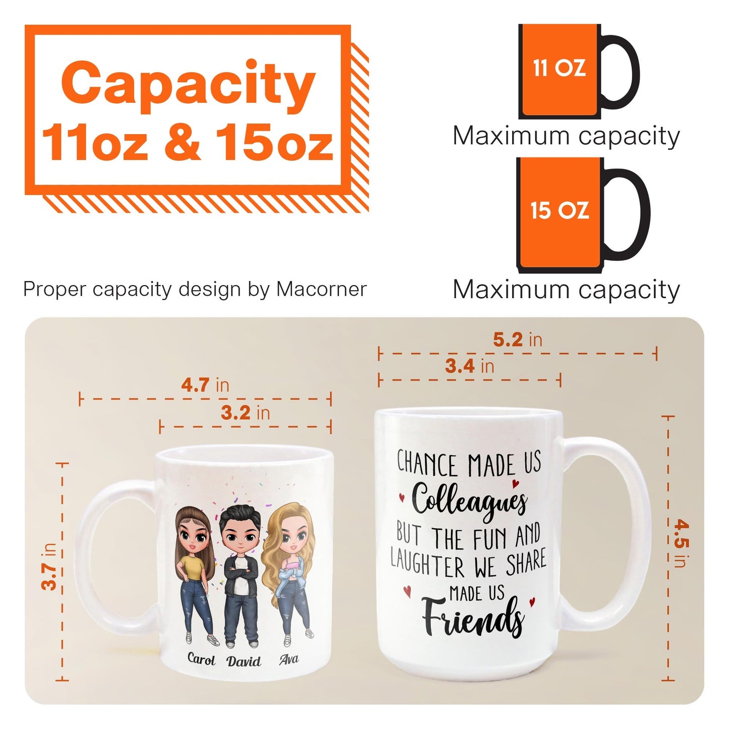 Fun & Laughter We Share Made Us Friends - Personalized Mug - Birthday, Christmas Gift For Colleagues