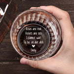 Funny Anniversary Valentine's Day Gifts For Him - Personalized Engraved Whiskey Glass
