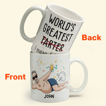 Funny Best Dad World'S Greatest Farter I Mean Father - Personalized Mug