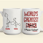 Funny Best Dad World's Greatest Farter I Mean Father - Personalized Mug
