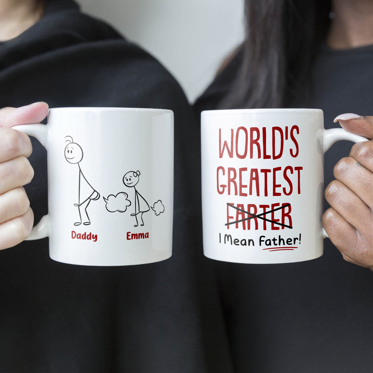 Funny Best Dad World's Greatest Farter I Mean Father - Personalized Mu ...