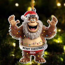 Funny Bigfoot 2024 Custom Name - Personalized Acrylic Ornament