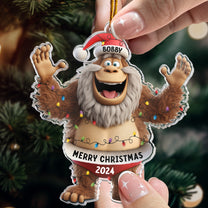 Funny Bigfoot 2024 Custom Name - Personalized Acrylic Ornament