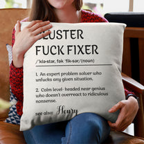 Funny Boss Gifts - Cluster Fuck Fixer - For Coworkers, Work Besties - Personalized Pillow (Insert Included)