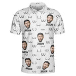 Funny Breast Gifts For Him - Personalized Photo Polo Shirt