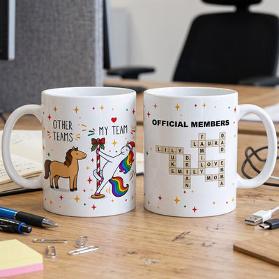 Funny Bulk Gifts - Normal Horse Vs Fabulous Unicorn Coworker Team - Personalized Mug