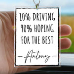 Funny Rear View Mirror Accessory - Gifts For New Car, Daughter, Son, New Driver - Personalized Rear View Mirror Accessory