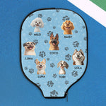 Funny Cartoon Pet Dog Lovers Cat Lovers - Personalized Pickleball Paddle Cover