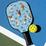 Funny Cartoon Pet Dog Lovers Cat Lovers - Personalized Pickleball Paddle Cover