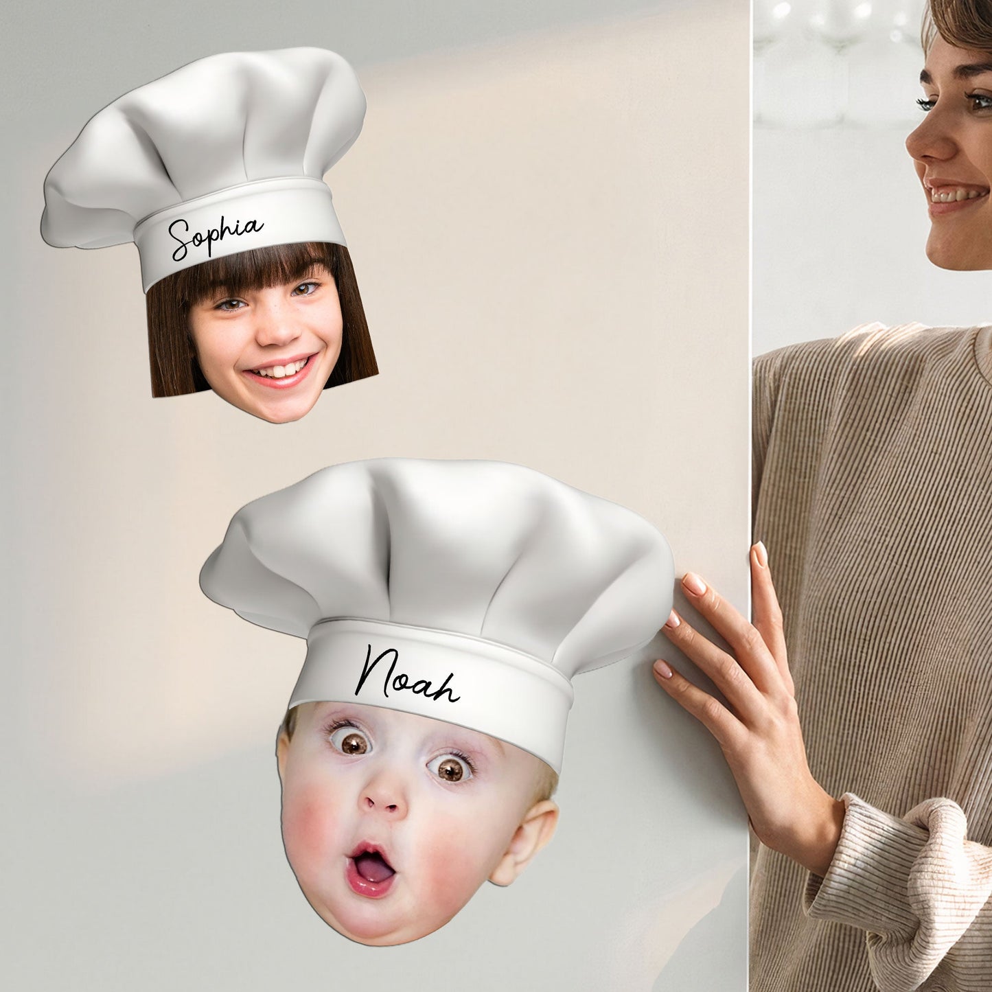 Funny Chef Face - Personalized Photo Magnet