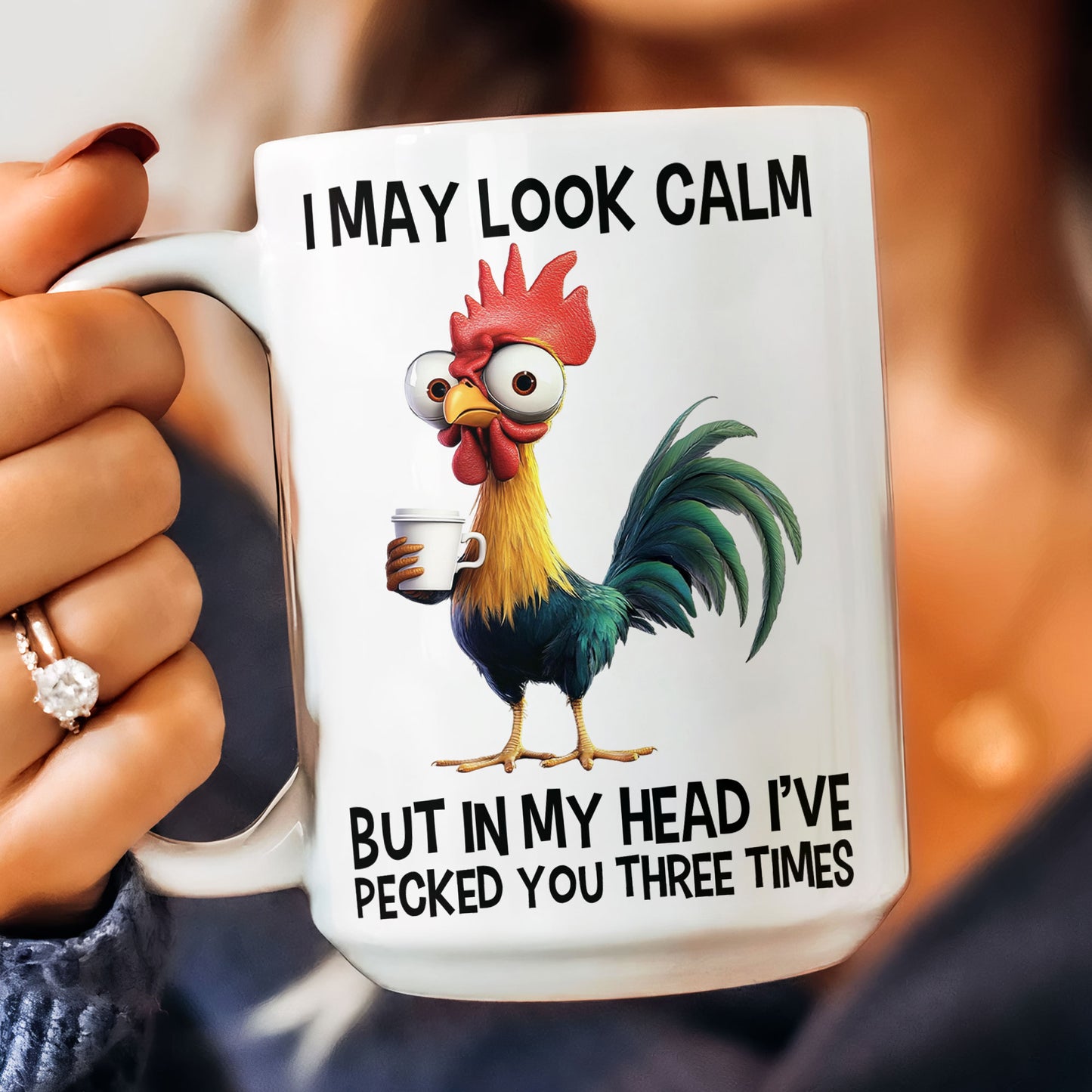 Funny Chicken Mug - I've Pecked You - Fun Gifts For Coworker, Friends, Boss - Personalized Mug