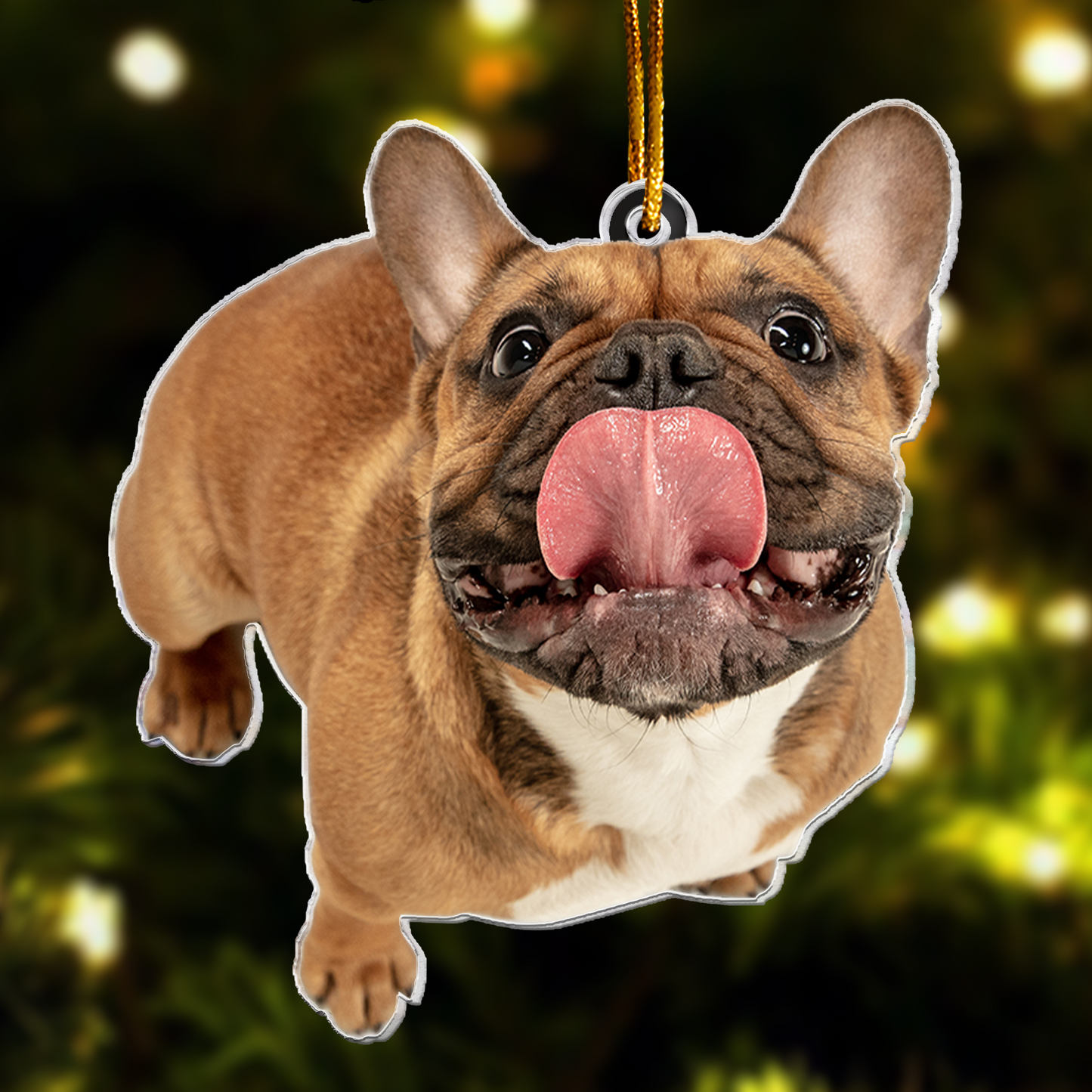 French Bulldog Ornament - Frenchie Ornament - Personalized Acrylic Photo Ornament