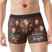 Funny Christmas Gift For Husband Boyfriend - Personalized Photo Men's Boxer Briefs