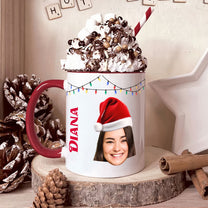 Funny Christmas Lights - Personalized Photo Accent Mug