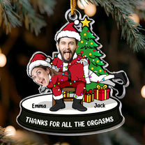 Funny Couple Christmas Ornament - Personalized Acrylic Photo Ornament