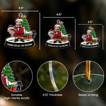 Funny Couple Christmas Ornament - Personalized Acrylic Photo Ornament