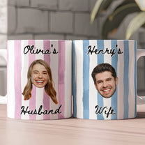 Funny Couple Gift Custom Photo Stripes Mug - Personalized Photo Mug