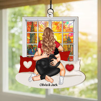 Funny Couple - Personalized Window Hanging Suncatcher Ornament