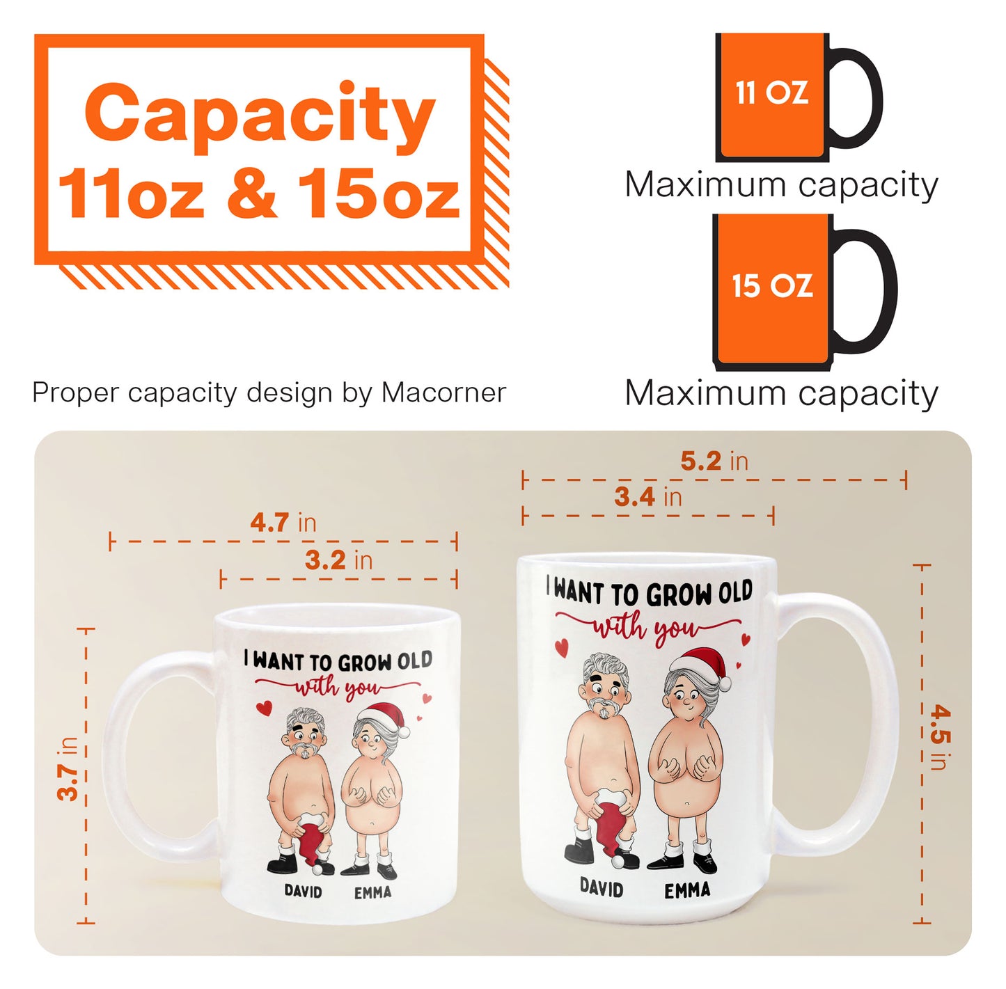 Funny Couple Version I Want To Grow Old With You - Personalized Mug