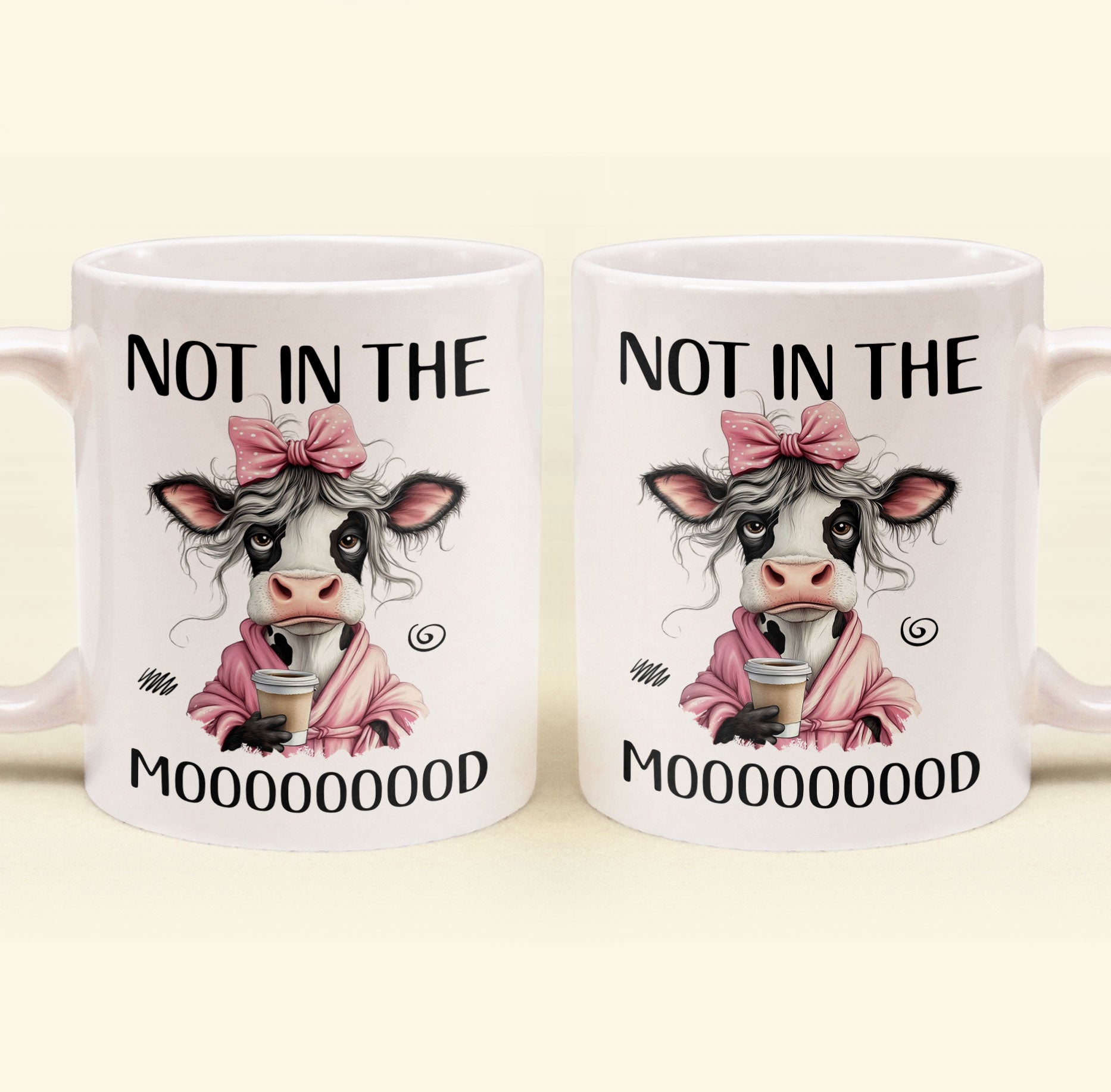 Funny Cow - Not In The Mood - Fun Gifts For Friends, Coworkers, Women - Personalized Mug