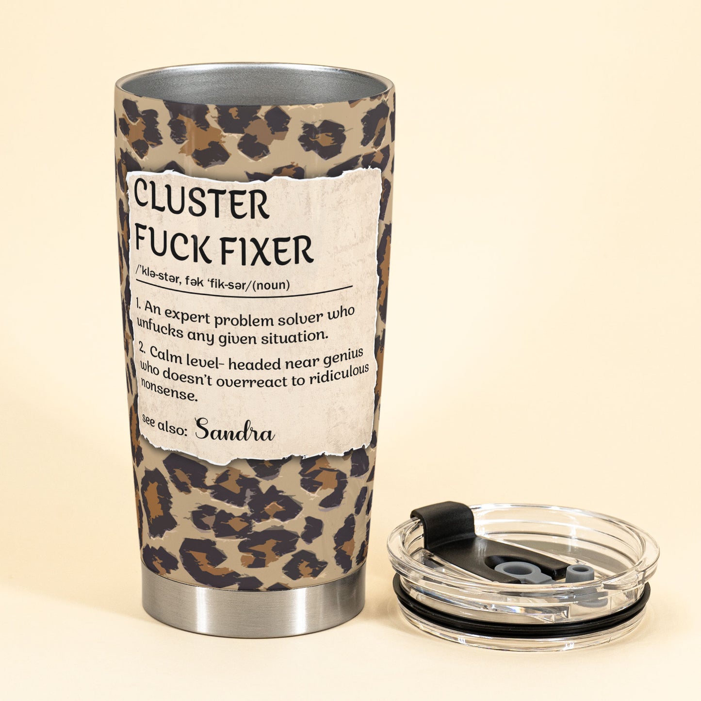 Funny Cup - Cluster F*Ck Fixer - Fun Gifts For Women, Coworker, Friends, Boss - Personalized Tumbler