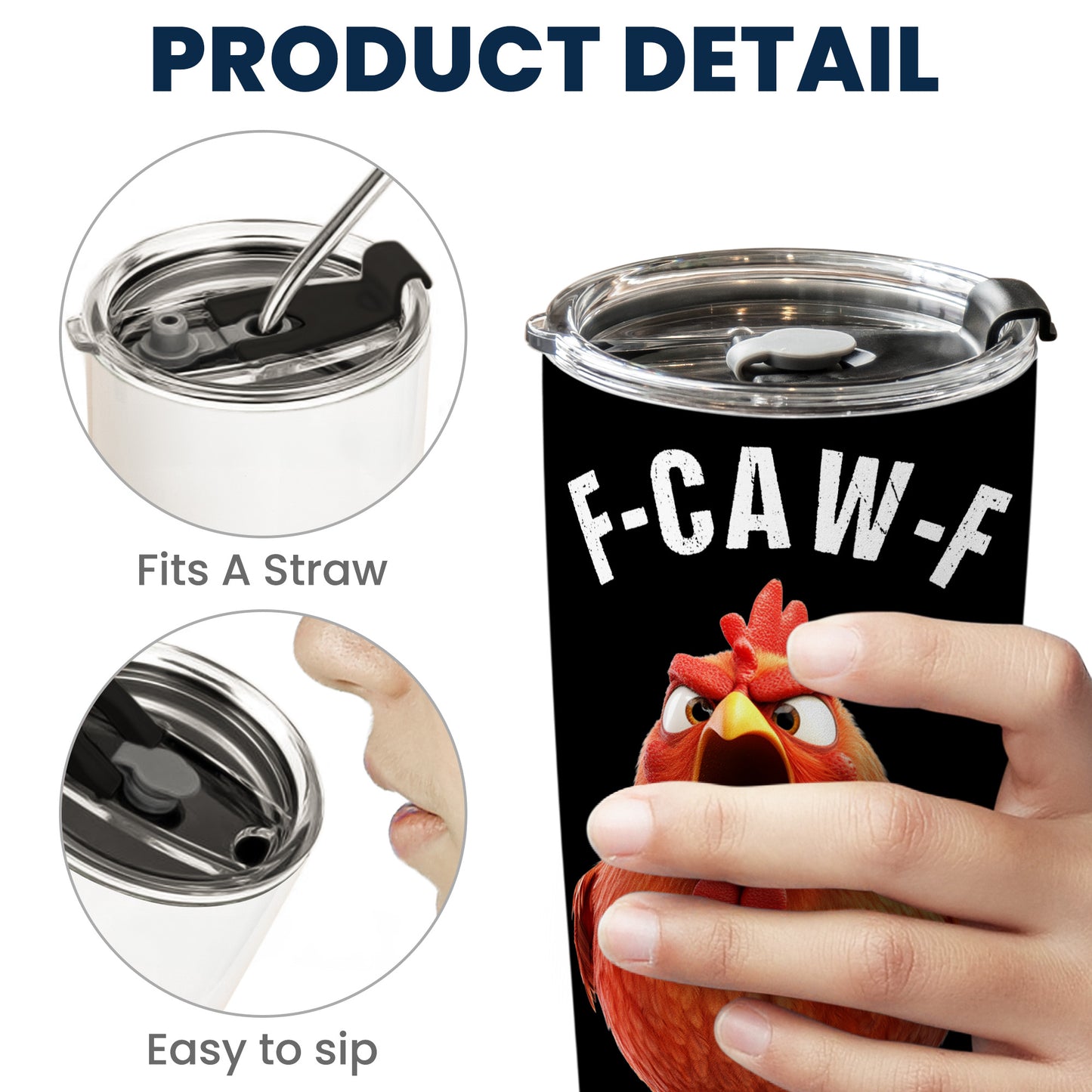 Funny Cup - Humorous Crow F-Caw-F - For Coworkers, Friends - Personalized Tumbler Cup