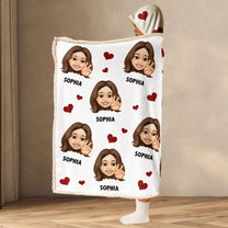 Funny Custom Emoji Style For You - Personalized Photo Wearable Blanket Hoodie