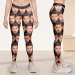 Funny Custom Faces For Wife, Girlfriend - Personalized Photo Leggings