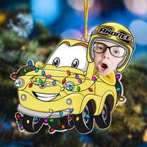 Funny Custom Kid Face Car Toys - Personalized Acrylic Photo Ornament